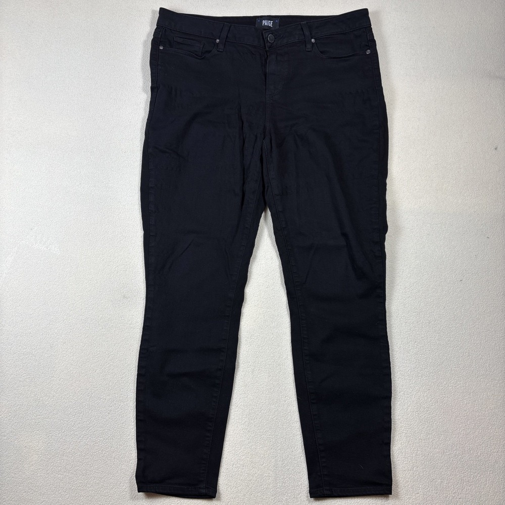 Paige Womens Black Jeans Sz 32 Verdugo Ankle Skinny stretch Denim Pants W/Pocket